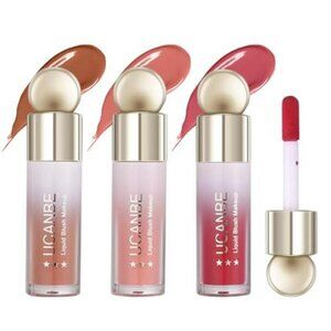 3PCS Liquid Blush Set – Dewy Cream Blush Makeup for Cheeks – Lightweight